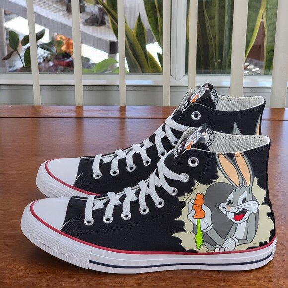 Converse x Bugs Bunny 80Years CTAS HI 169225F Size Men's 9.5 / Women's 11.5 NWB - Picture 6 of 15